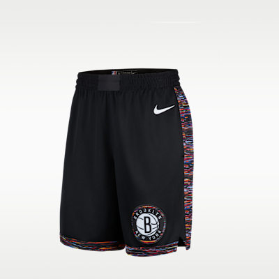 Shorts de alero polivalente de la NBA para hombre Nike Dri-FIT de los Brooklyn Nets de la colección City Edition
