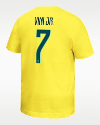 Детская футболка Vini Jr. Brazil Big Kids' Jordan Soccer