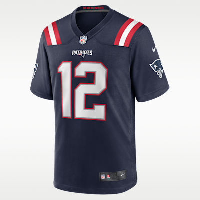 Jersey de juego Nike para hombre Tom Brady New England Patriots