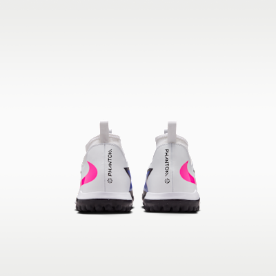 Tacos de fútbol para pasto sintético (turf) para niños grandes Nike Jr. Phantom 6 High Academy