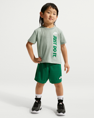Детская футболка Nike Sportswear Toddler "Just Do It" Graphic and Mesh Shorts Set