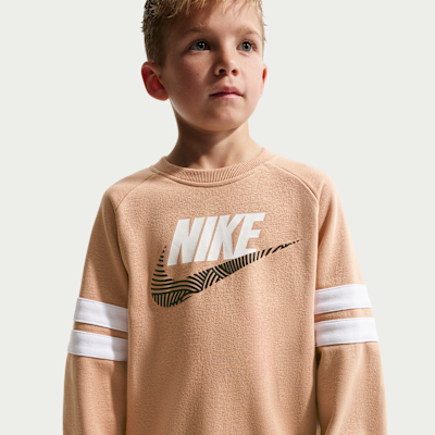 Nike Sportswear In The Zone Little Kids' French Terry Oversized Crew