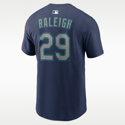 Playera Nike de la MLB para hombre Cal Raleigh Seattle Mariners