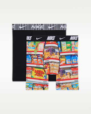 Подростковые  Nike Big Kids' Dri-FIT Printed Long Boxer Briefs (2-Pack)