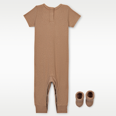 Nike Baby Rib Knit Romper and Socks Set