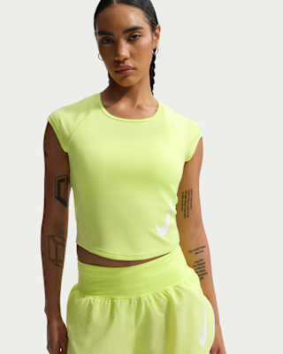 Женская кепка Nike Tempo Swoosh Dri-FIT Cap-Sleeve Top для бега