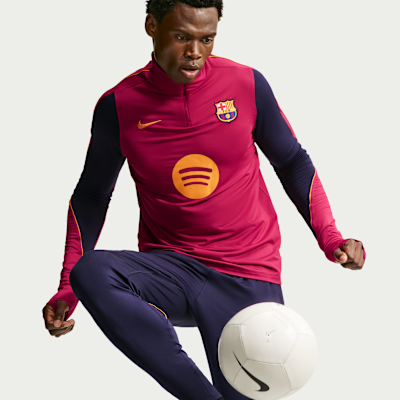 Nike FC Barcelona Strike Nike Dri-FIT Örgü Erkek Futbol Antrenman Üstü görsel 3