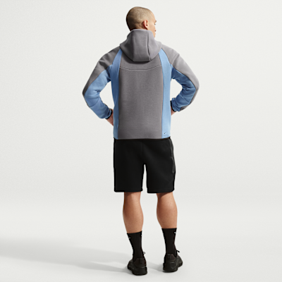 Nike Tech Renk Bloklu Tam Boy Fermuarlı Fleece Windrunner Erkek Ceketi görsel 5