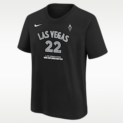 A'Ja Wilson Las Vegas Aces Explorer Edition Big Kids' Nike WNBA T-Shirt