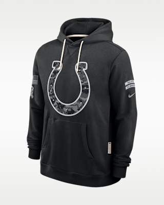 Мужское худи Indianapolis Colts Salute to Service Sideline Nike Dri-FIT NFL Pullover Hoodie