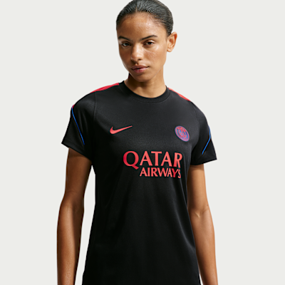 Nike Paris Saint-Germain Strike Nike Dri-FIT Kısa Kollu Kadın Futbol Üstü