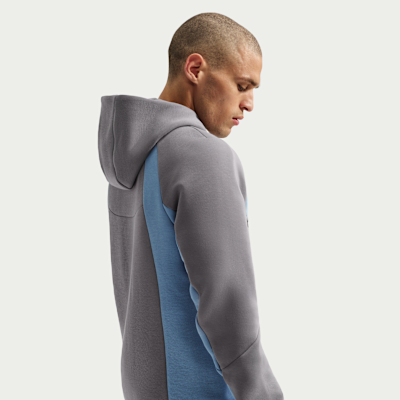 Nike Tech Renk Bloklu Tam Boy Fermuarlı Fleece Windrunner Erkek Ceketi görsel 2