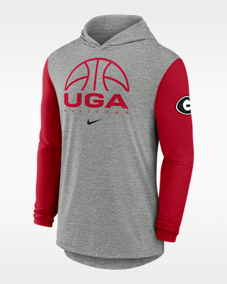 Georgia Basketball Men's Nike Dri-FIT College Long-Sleeve Hooded T-Shirt