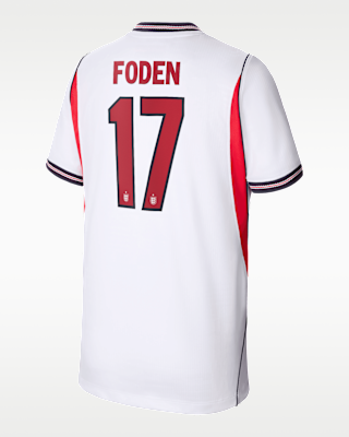 Женские джерси Phil Foden England National Team 2026 Stadium Home Big Kids' Nike Dri-FIT Soccer Jersey