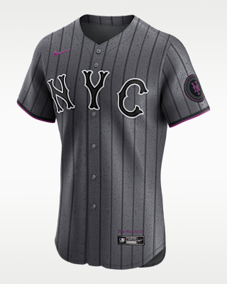 Мужские джерси Francisco Lindor New York Mets City Connect Nike Dri-FIT MLB Elite Jersey