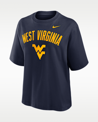 Женская футболка West Virginia Arch Over Logo Boxy Nike College