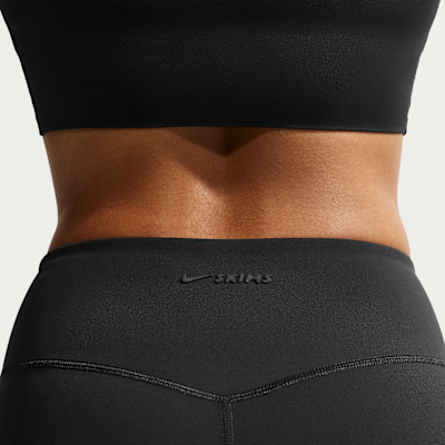 NikeSKIMS Mat Yüksek Belli 18 cm Kadın Bisiklet Şortu görsel 6