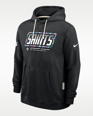 Мужское худи New Orleans Saints Crucial Catch Sideline Standard Issue Nike Dri-FIT NFL Pullover Hoodie