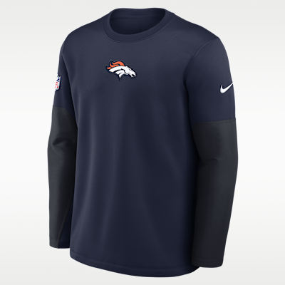 Denver Broncos Scripted To Win Sideline Coach Men's Nike Therma-FIT NFL Long-Sleeve T-Shirt