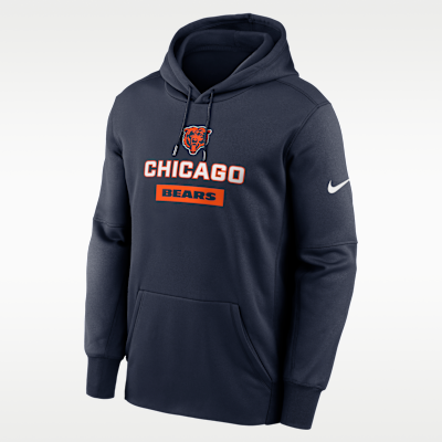 Chicago Bears Toss Sweep Men’s Nike Therma NFL Pullover Hoodie