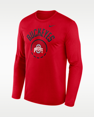 Мужская футболка Ohio State Courtside Nike Dri-FIT College Long-Sleeve