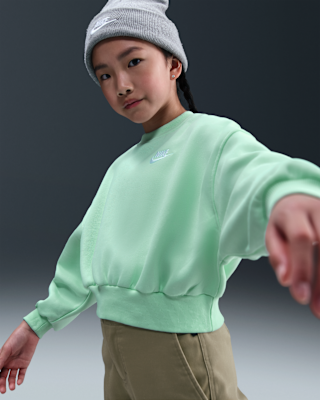 Детский свитшот Nike Sportswear Club Fleece Girls' Boxy Crew-Neck