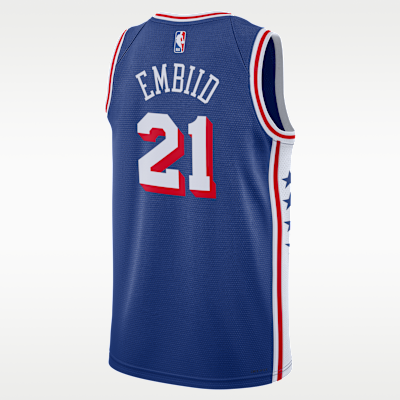 Joel Embiid Philadelphia 76ers Icon Edition Nike Dri-FIT NBA Swingman Trikot für Herren