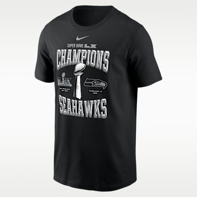 Seattle Seahawks Super Bowl LX Champions Trophy Collection Men's Nike NFL T-Shirt
