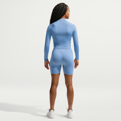 Nike Pro Seamless Tam Boy Fermuarlı Kadın Antrenman Üstü görsel 5