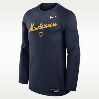 West Virginia Dugout Game Time Men's Nike Dri-FIT College Long-Sleeve T-Shirt