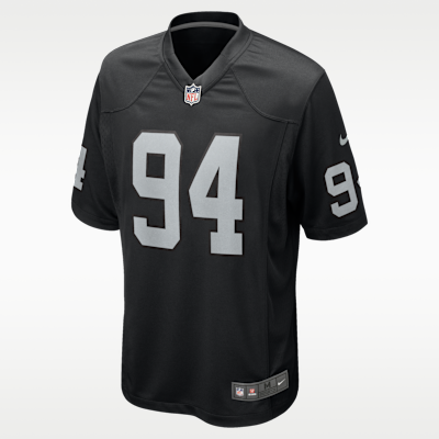 Jersey Nike de la NFL Game para hombre Christian Wilkins Las Vegas Raiders