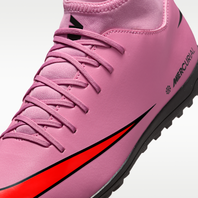 Tacos de fútbol para pasto sintético (turf) de corte high Nike Mercurial Superfly 10 Club