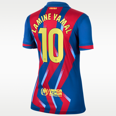 Lamine Yamal Barcelona 2025/26 Stadium Fourth Women's Nike Dri-FIT Soccer Jersey