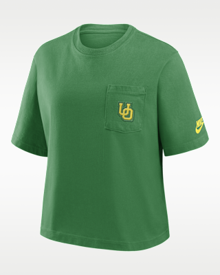 Женская футболка Oregon Legacy Pocket Boxy Nike College