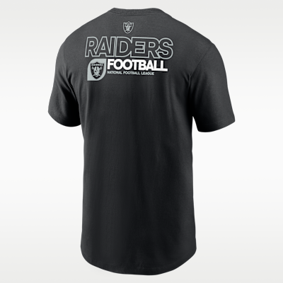 Playera Nike de la NFL para hombre Las Vegas Raiders Team Outline Essential T-Shirt