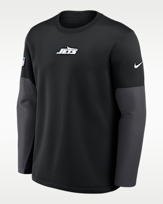 Мужская футболка New York Jets Scripted To Win Sideline Coach Nike Therma-FIT NFL Long-Sleeve