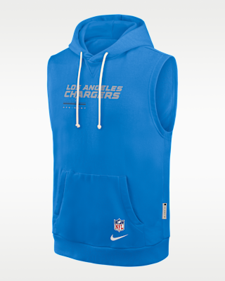 Мужское худи Los Angeles Chargers Sideline Nike Dri-FIT NFL Sleeveless Pullover Hoodie