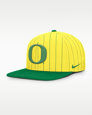 Мужские  Oregon Primetime Pin Stripe 2-Tone Nike Dri-FIT College Adjustable Hat