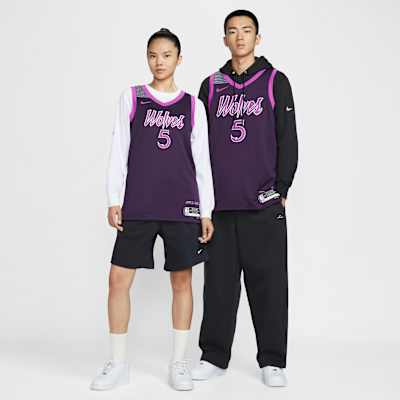 Jersey Nike de la NBA Swingman para hombre de Anthony Edwards de los Minnesota Timberwolves City Edition