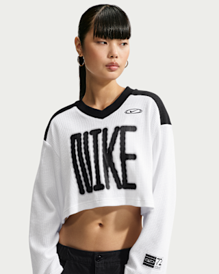 Женские джерси Nike Sportswear Oversized Long-Sleeve Cropped Jersey