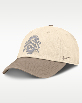 Мужские Ohio State Natural Club Nike College Adjustable Hat