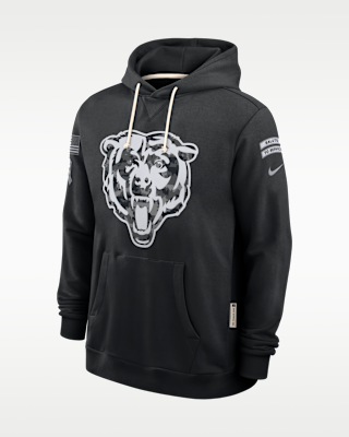 Мужское худи Chicago Bears Salute to Service Sideline Nike Dri-FIT NFL Pullover Hoodie