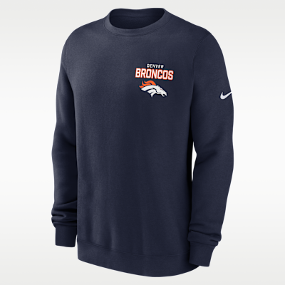 Denver Broncos Draw Block Club Men's Nike NFL Pullover Crew