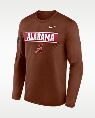 Мужская футболка Alabama 2026 Military Appreciation Legend Nike Dri-FIT College Long-Sleeve
