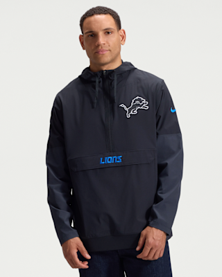 Мужская куртка Detroit Lions Rivalries Collection Sideline Anorak Nike NFL 1/2-Zip Hooded