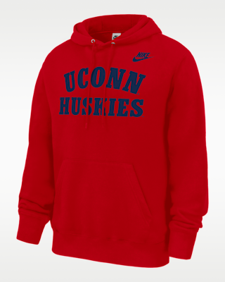Мужское худи Connecticut Huskies Club Nike Football Fleece Pullover Hoodie для футбола