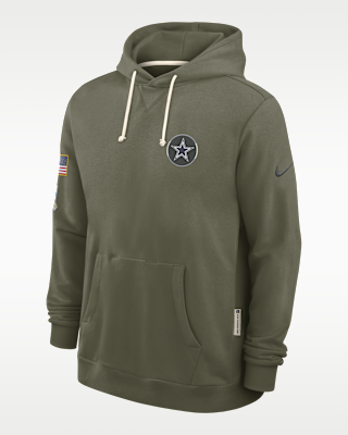 Мужское худи Dallas Cowboys Salute to Service Sideline Dominant Force Nike Dri-FIT NFL Pullover Hoodie