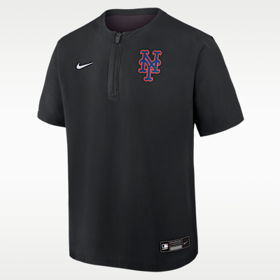 New York Mets Authentic Collection Men's Nike Dri-FIT MLB 1/4-Zip Short-Sleeve Windshirt