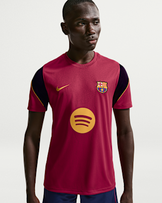 Мужские шорты FC Barcelona Strike Nike Soccer Dri-FIT Short-Sleeve Top
