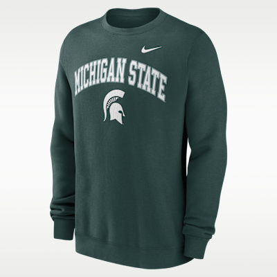 Sudadera de cuello redondo sin cierre universitaria Nike para hombre Michigan State Arch